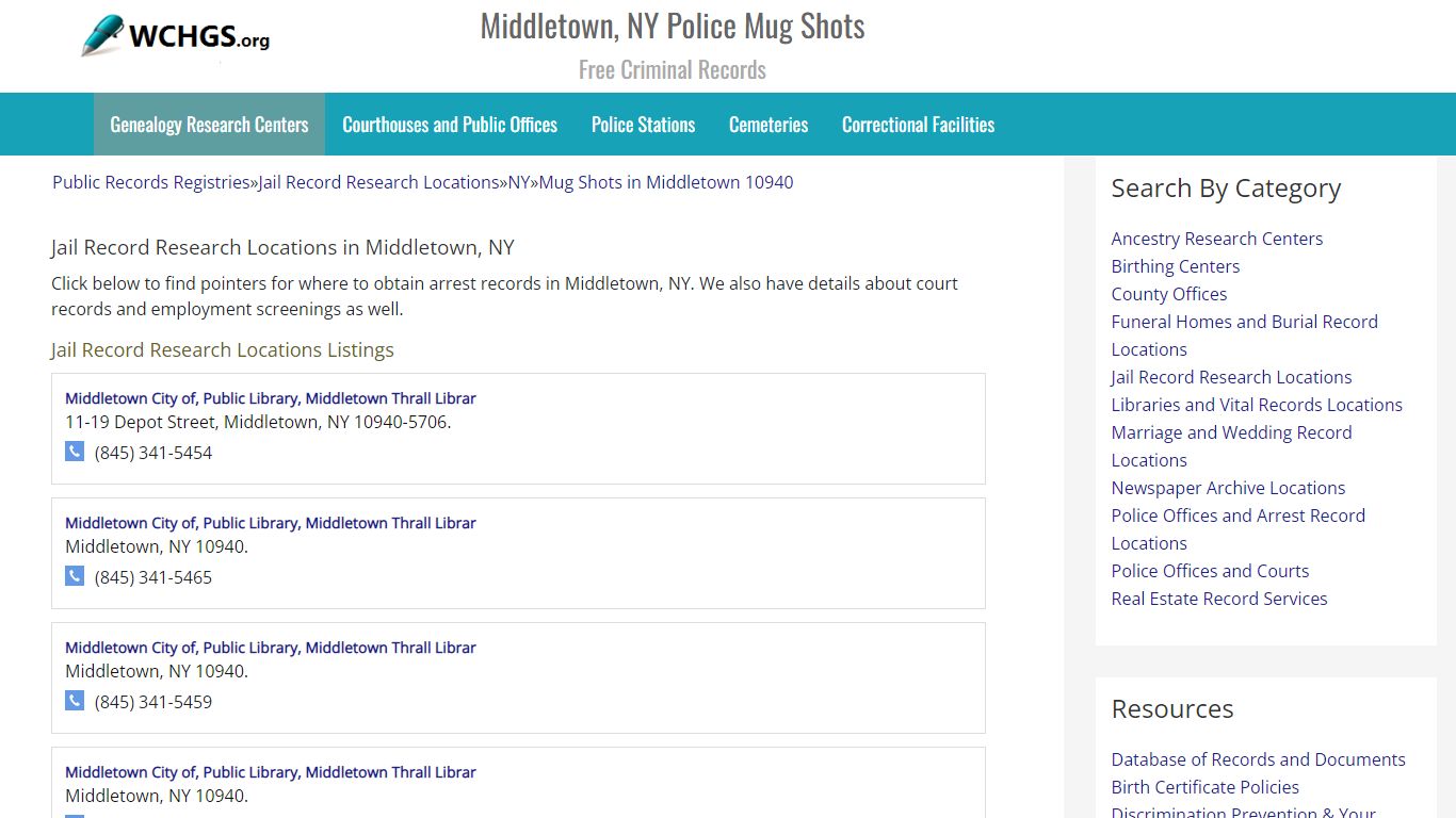 Middletown, NY Police Mug Shots - Free Criminal Records